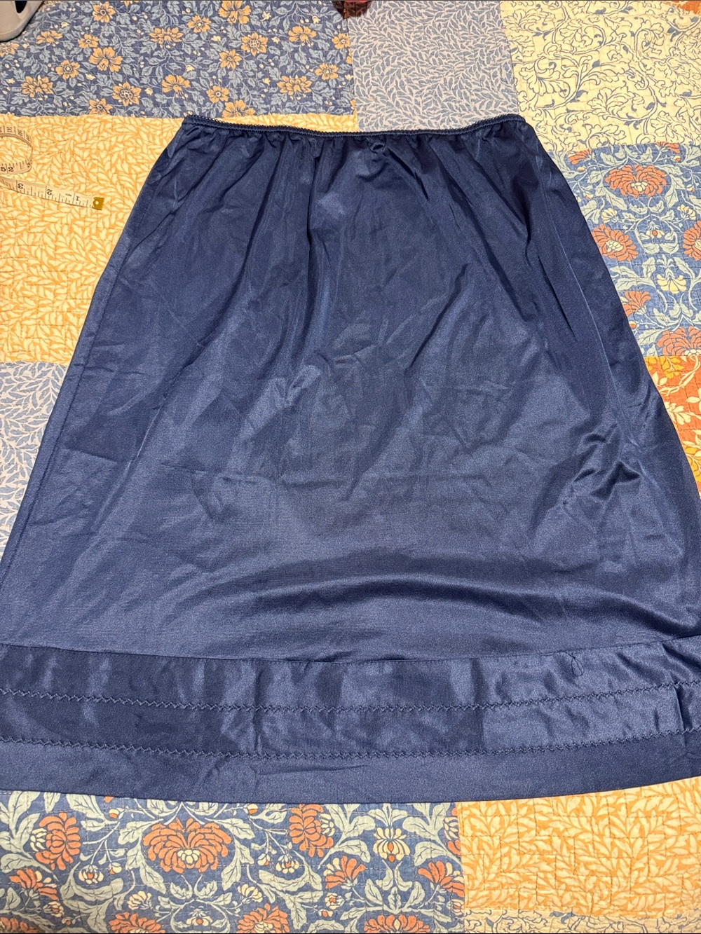 Deep navy blue vintage slip skirt